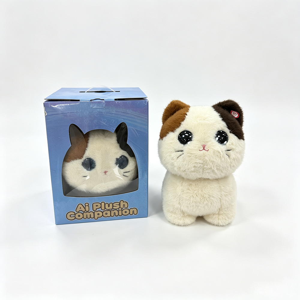 AI Plush Toy with Smart Voice And LED Eyes Interactive Companion Rechargeable E-Pet for Kids And Adults Cartoon Cute Gift - Image 4