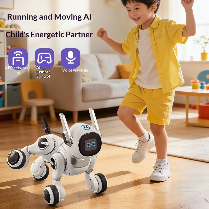 Ai Rc Robot Dog Voice Activated App Controlled Bionic Intelligent Educational Interactive Toy For Boys Kids Indoor Play - Image 3