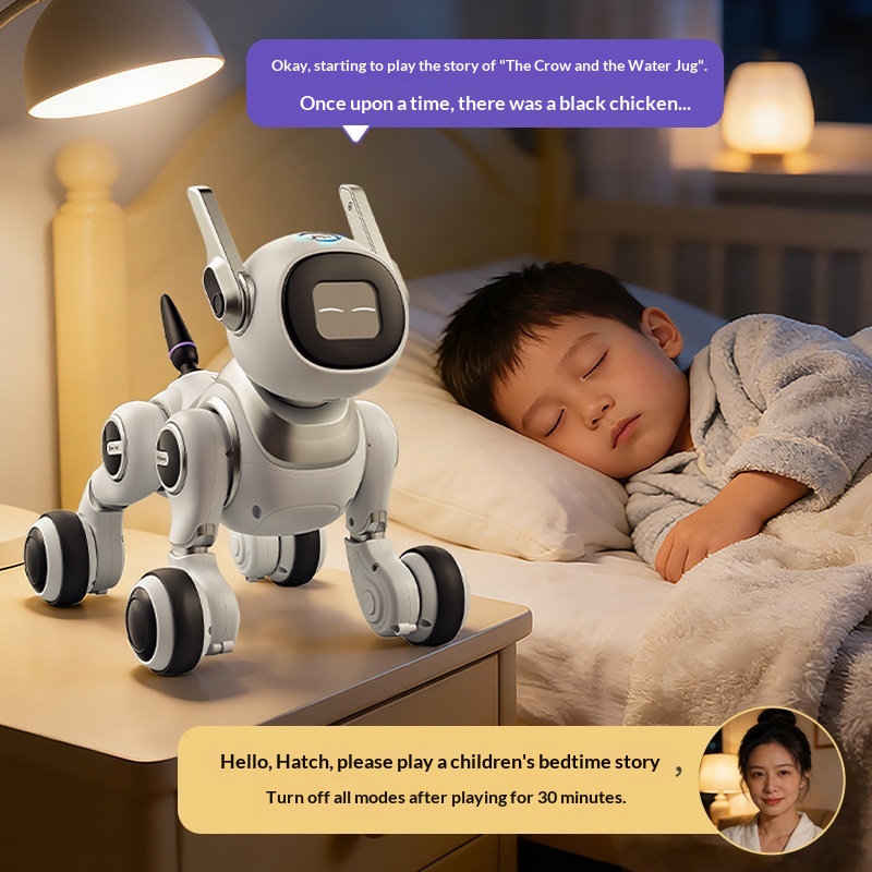 Ai Rc Robot Dog Voice Activated App Controlled Bionic Intelligent Educational Interactive Toy For Boys Kids Indoor Play - Image 4