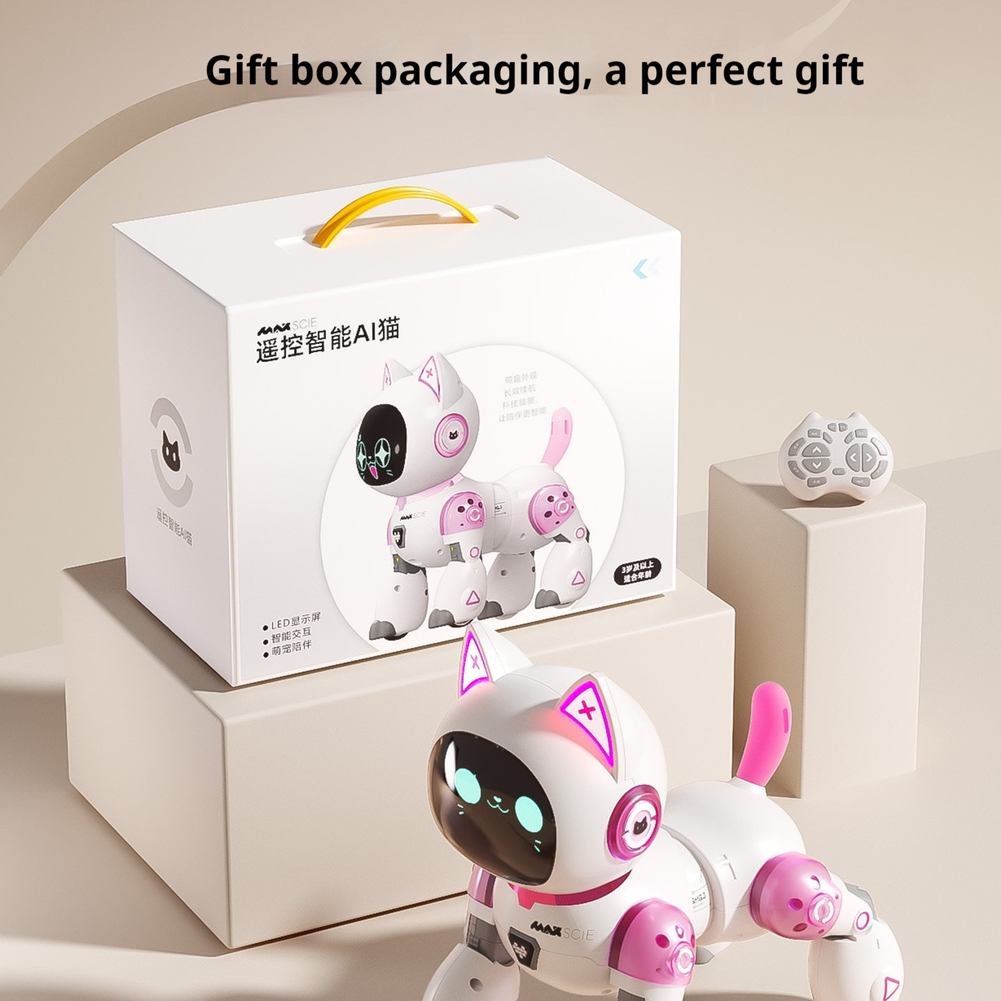 Ai Remote Control Dancing Cat Robot Expression Interactive Intelligent Pet Toy Suitable For Girls Aged 3 To 6 As Birthday Gifts