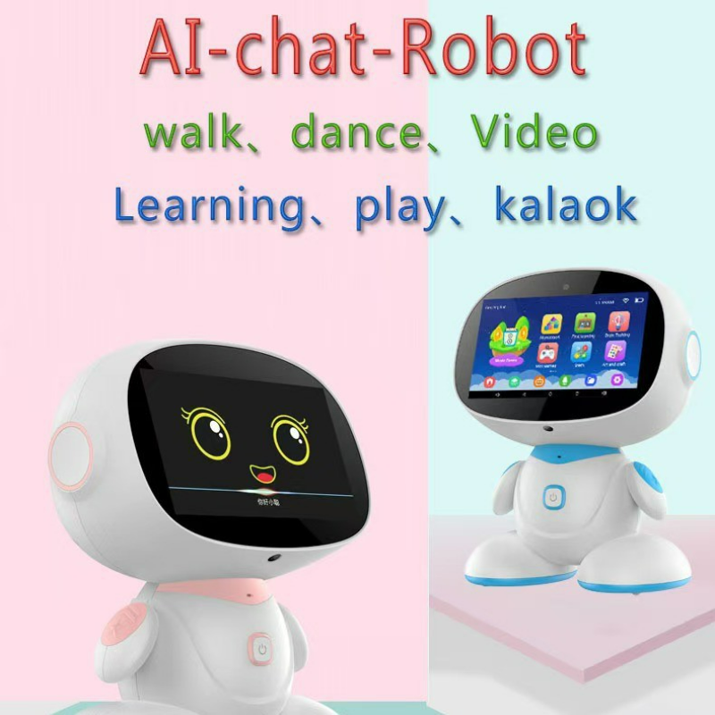 AI Robot Early Education Machine Bilingual Interactive Conversational Toy for Kids Educational Robot English Spanish French...