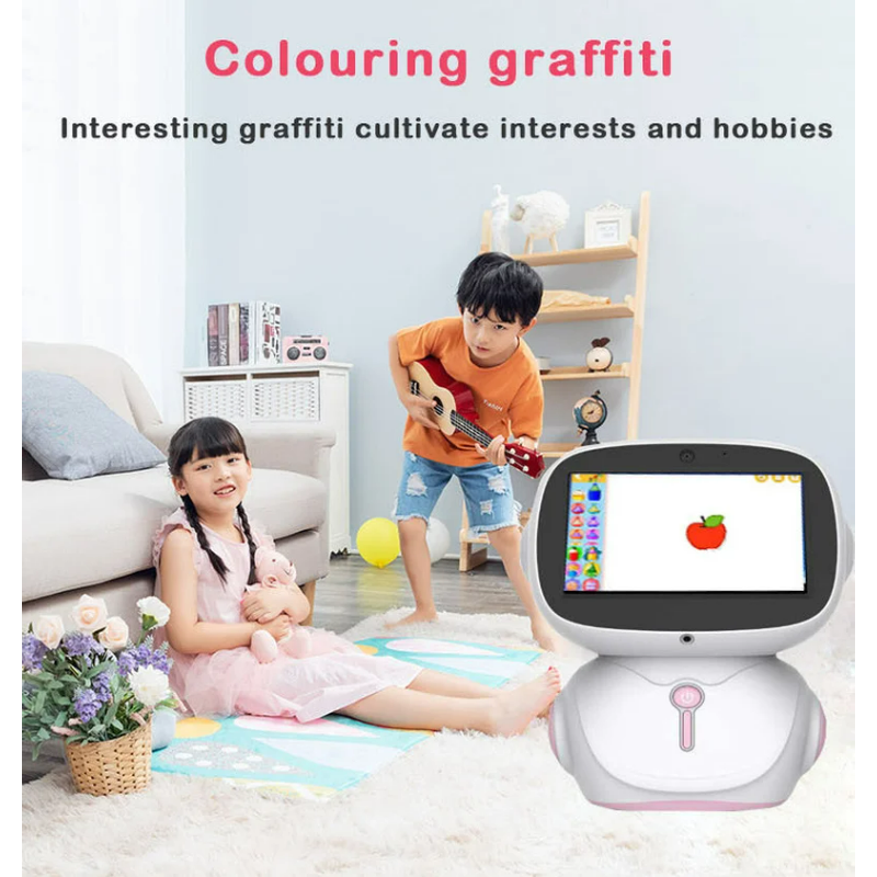 AI Robot Early Education Machine Bilingual Interactive Conversational Toy for Kids Educational Robot English Spanish French...