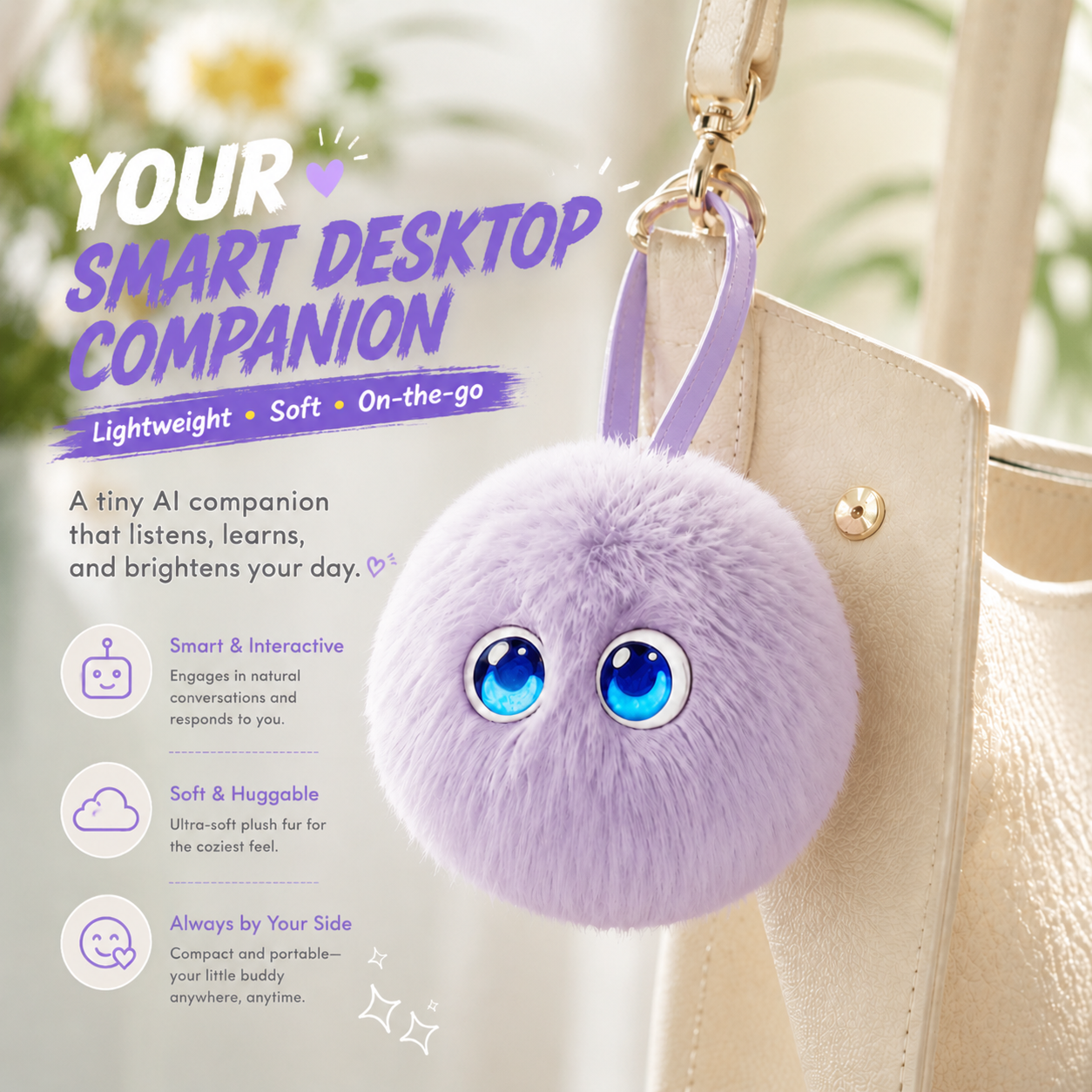 AI Robot | Emotional Companion Robot, Smart Voice Chat, Interactive Desktop Toy,  Pet Plush Toy, Gift for Kids & Adults