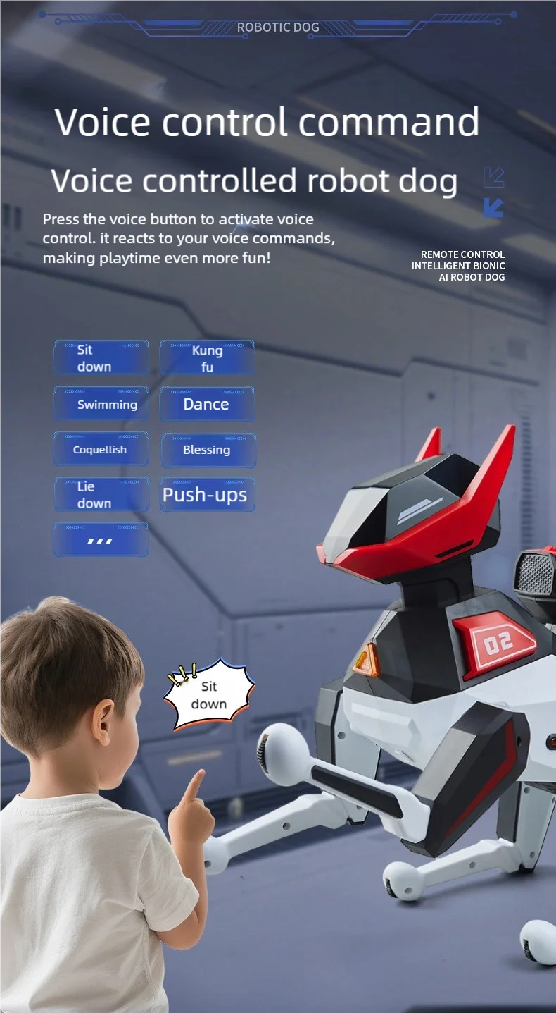 AI Simulation Robot Dog Intelligent Machine Dog Voice Command APP Control Programming Interactive Performs Acrobatics Robot Dog - Image 4