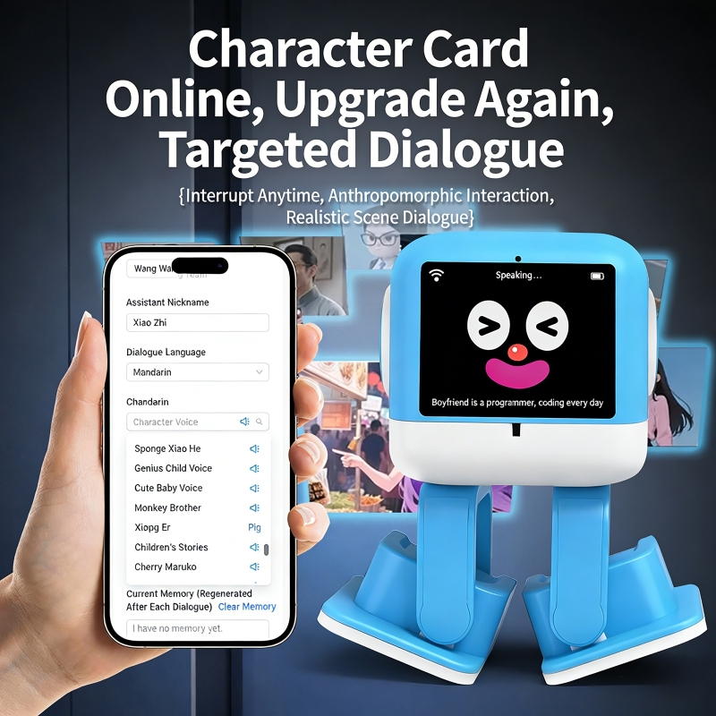 AI Smart Interactive Robot Toy Speech Recognition Touch Interactive Chat Deepseek Learning Intelligent Early Education Robot - Image 3
