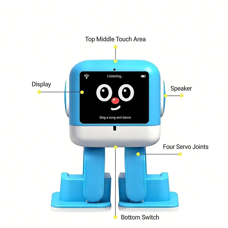 AI Smart Interactive Robot Toy Speech Recognition Touch Interactive Chat Deepseek Learning Intelligent Early Education Robot - Image 6