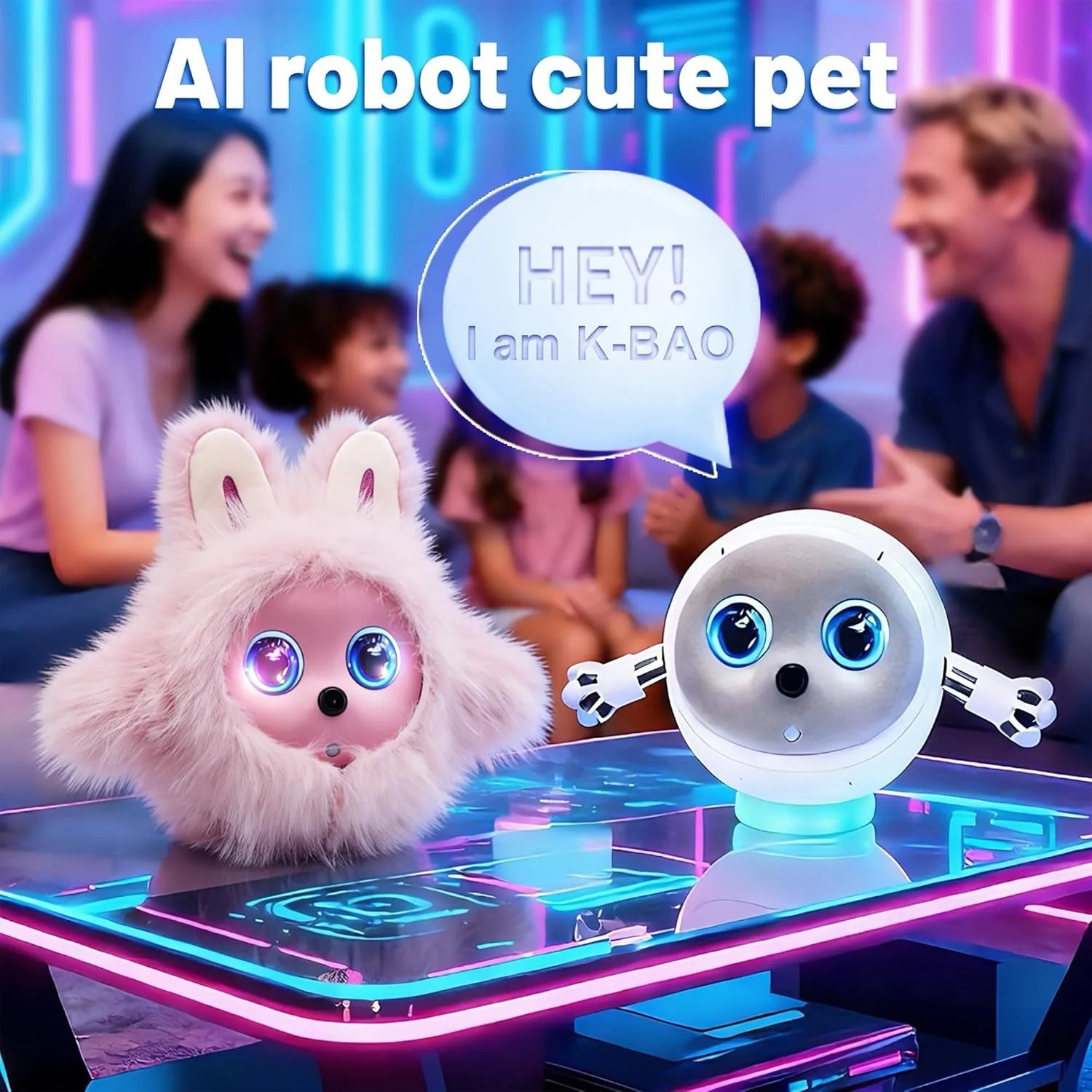 AI Smart Robotic Pet Cute Emotional Companion Robot Voice Conversation Touch Sensing LCD Screen Chatgpt Deepseek AI Model - Image 5