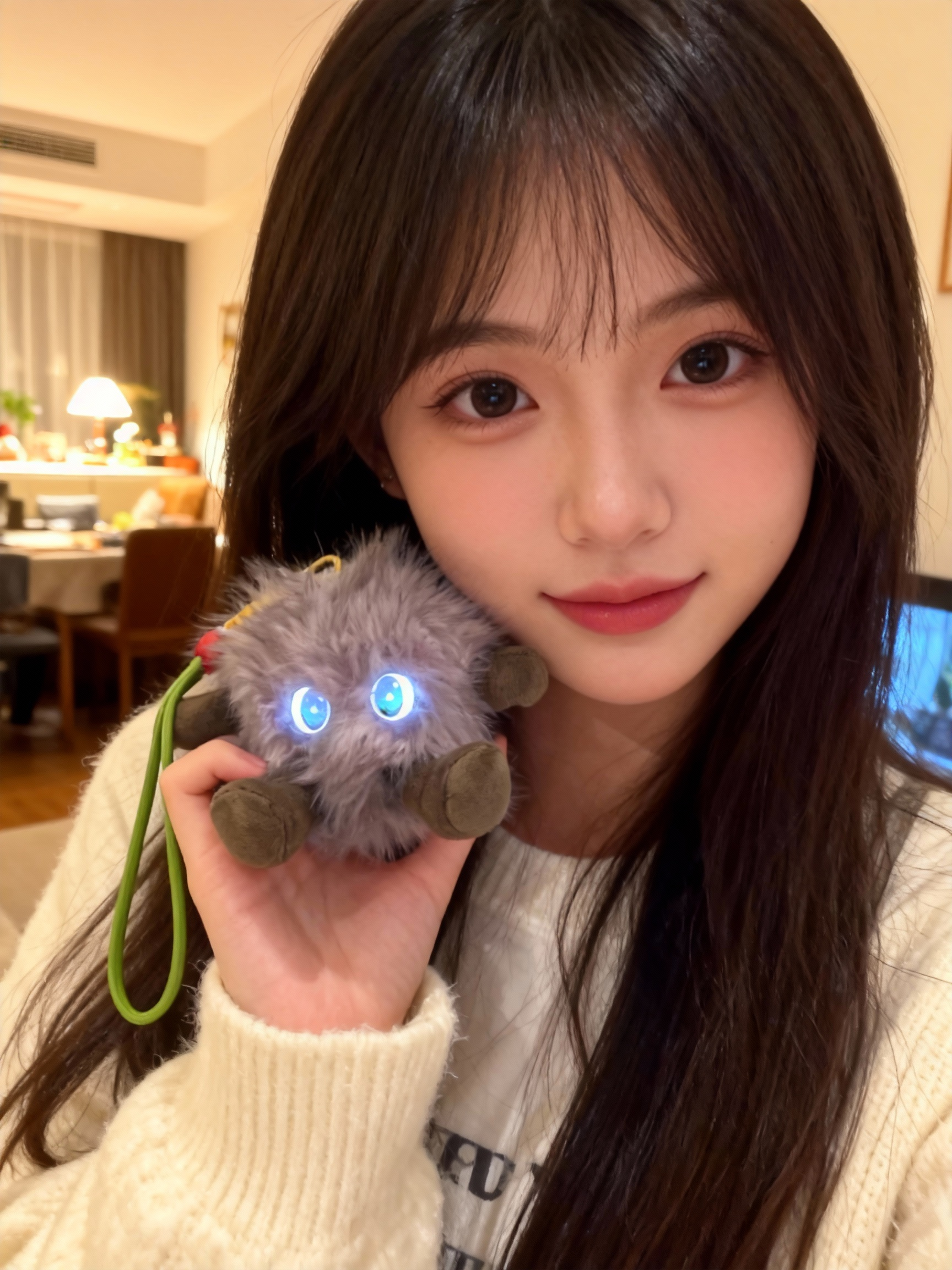 Buddy AI Multilingual Plush Toy with Smart Voice and LED Eyes for Kids Birthday Gift Conversational Gift Rechargeable E-Pet - Image 3