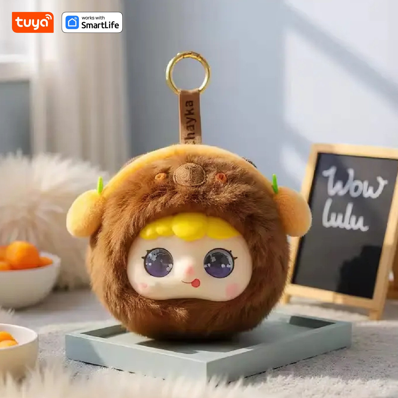 Capybara: Tuya Smart Al Plush Robot | Perfect Gift-W/Interactive Eyes and Voice Control, Perfect for Kids Gift/Smart Home-Brown