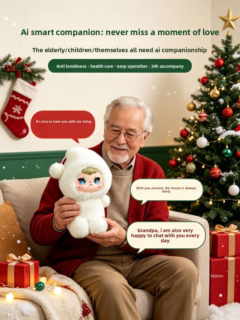 Christmas gift ai plush toy smart conversation to accompany electronic pet tide play robot children holiday ornament - Image 4