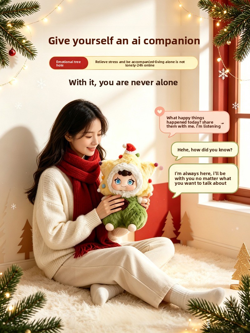Christmas gift ai plush toy smart conversation to accompany electronic pet tide play robot children holiday ornament - Image 5