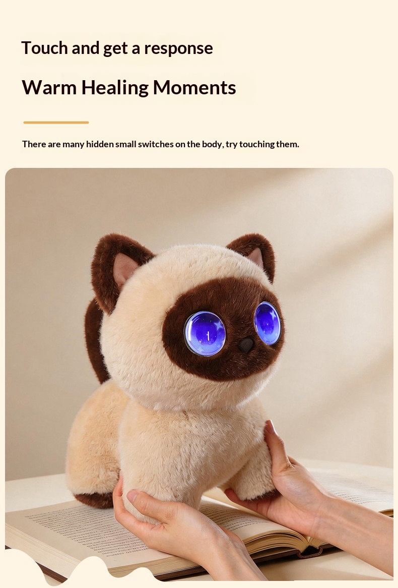 Cute Intelligent Interactive Plush Cat Toy Ai Learning Will Speak Fill Animal Soft Companions Creative Gifts Dialogue Toys Funny - Image 4