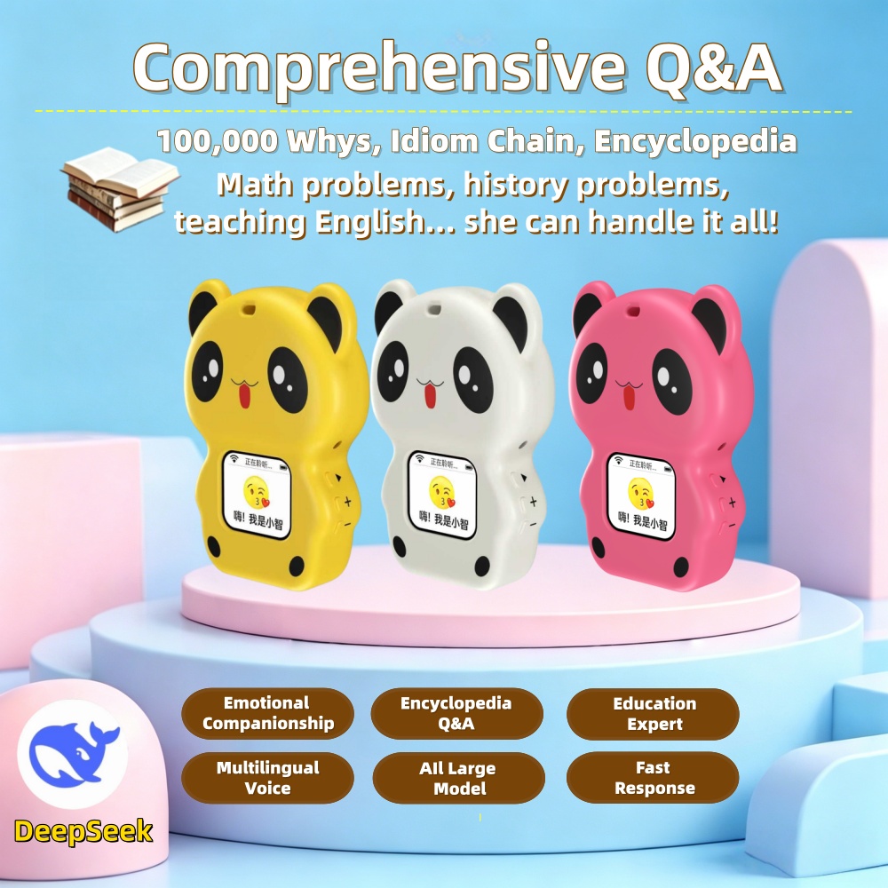 Deep Seek, Xiao Zhi, AI Companion Elf Storytelling Conversational Robot Learning Encyclopedia Knowledge Emotional Pet Fashion Toy