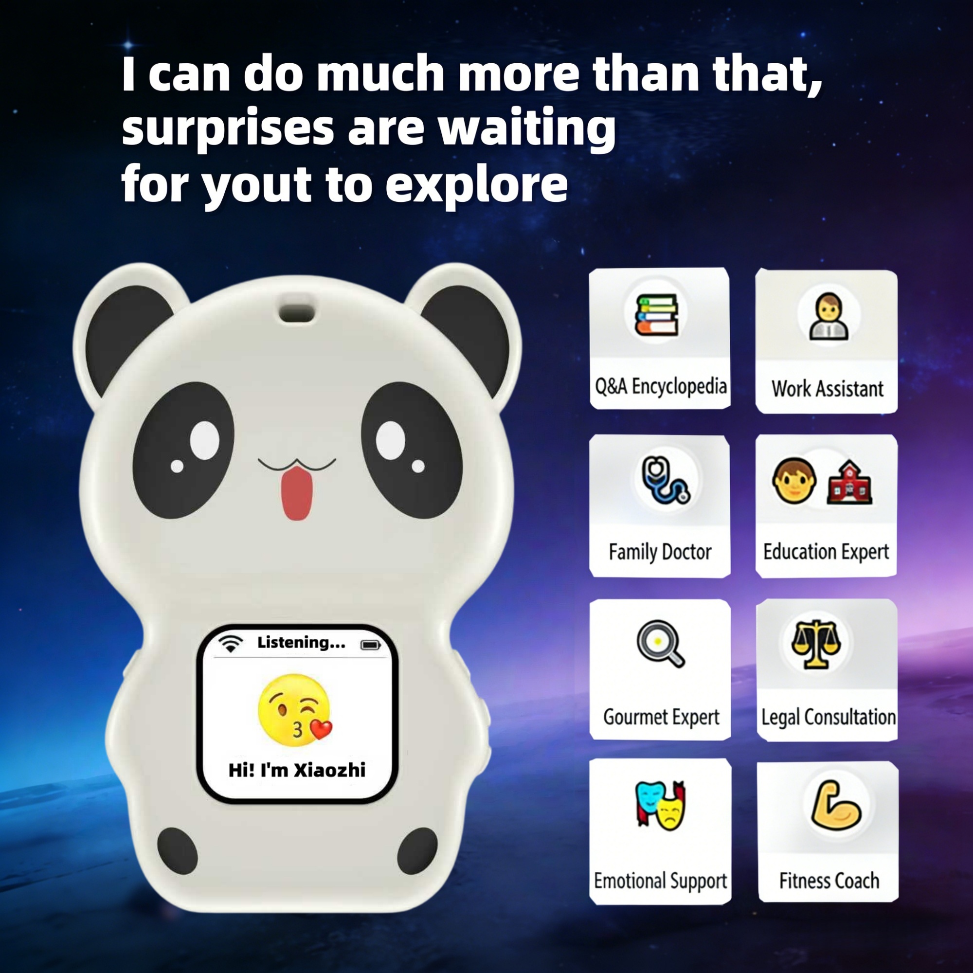 Deep Seek, Xiao Zhi, AI Companion Elf Storytelling Conversational Robot Learning Encyclopedia Knowledge Emotional Pet Fashion Toy - Image 4