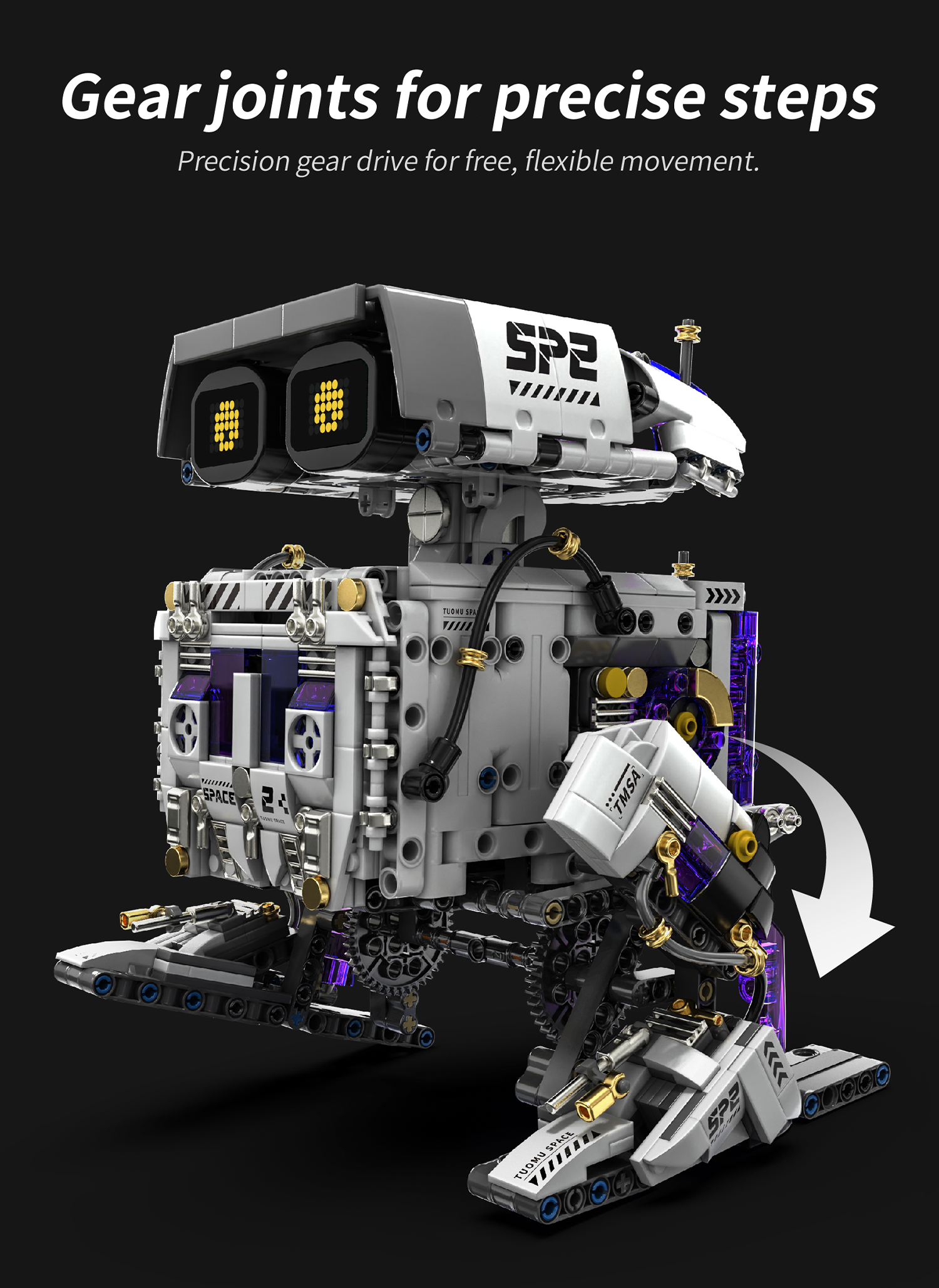 DIY Assembly Bipedal Robot Building Blocks STEM Toys Programmable Remote Control Model Gift Kids Boys Girls Top Set Best - Image 5