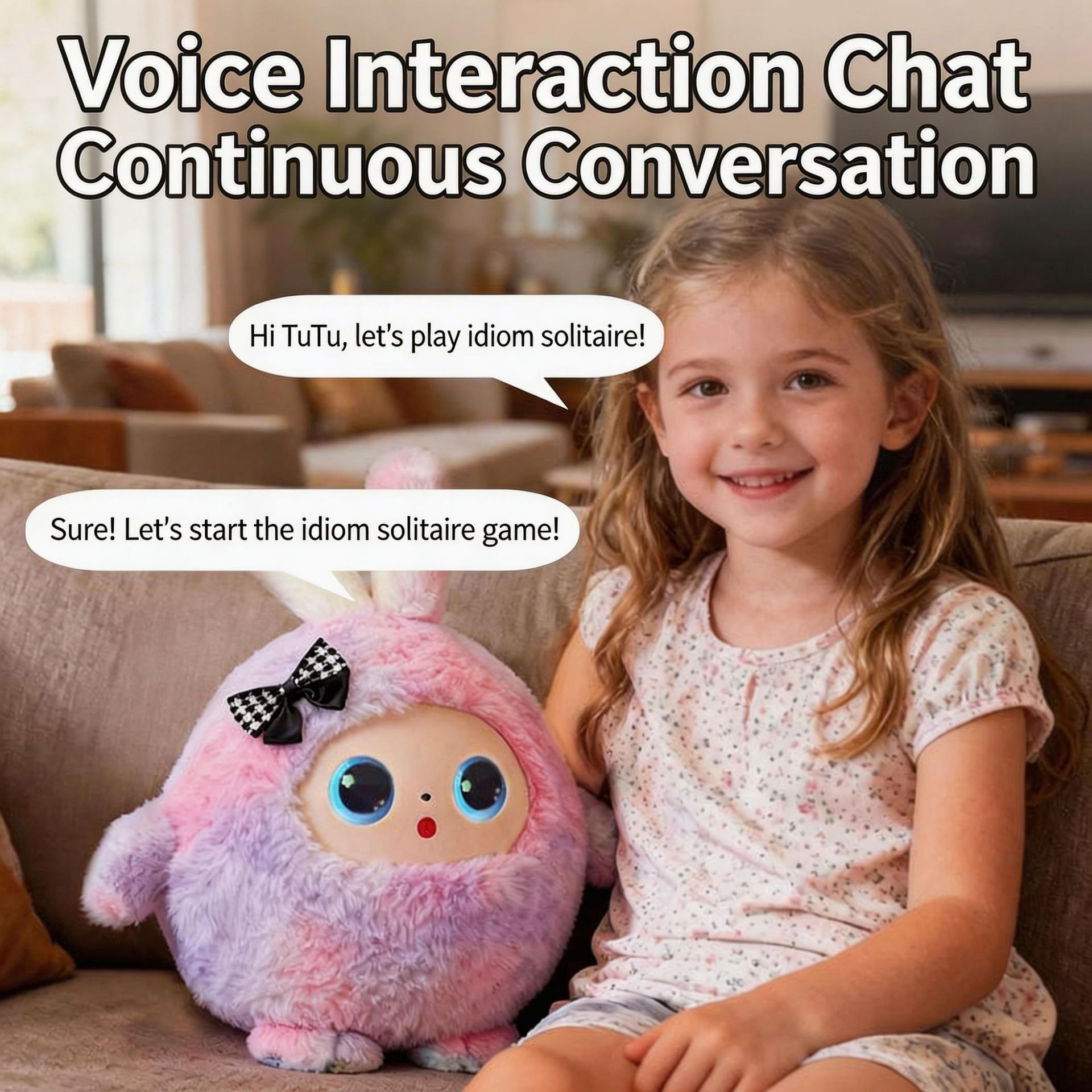 Generic Ai Interactive Plush Doll Voice Continuous Chat Multilingual Smart Robot Early Educational Toy For Kids Toddlers Play