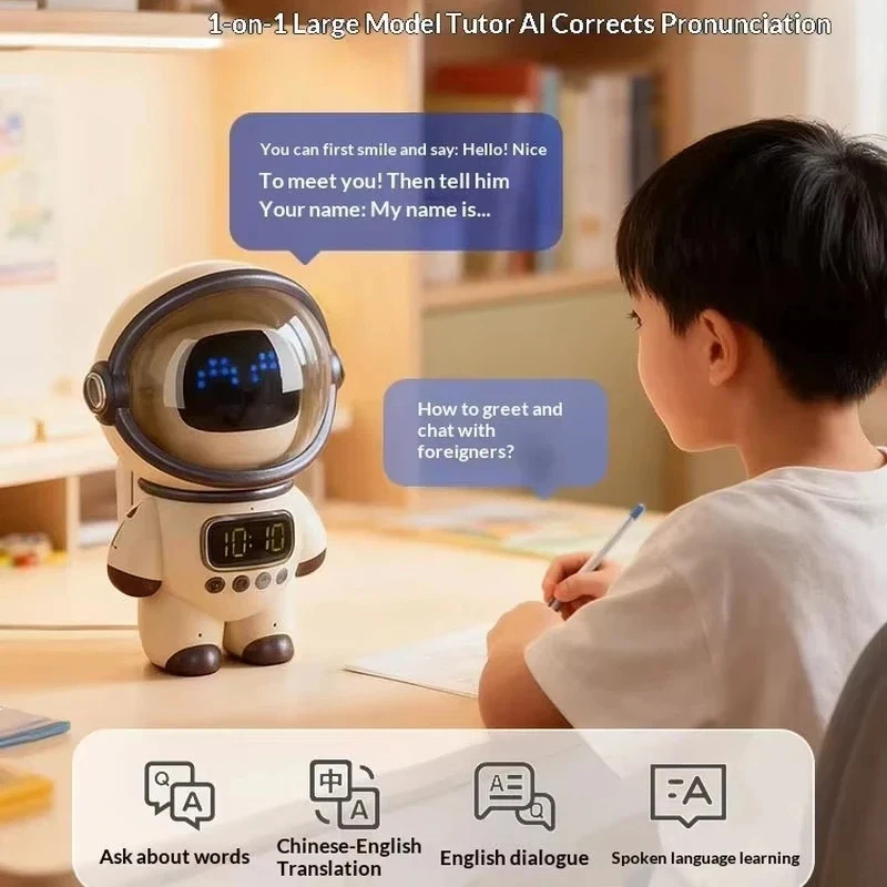 Hot Ai Chat Robot 6 Ai Model Wifi Bluetooth Dual-Mode Desktop Companion Nightlight Alarm Clock Smart Office Assistant New - Image 4