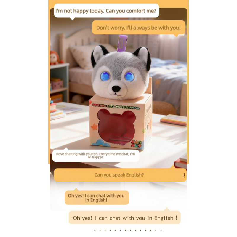 Intelligent AI early education plush Husky chat partner, 66 international languages, holiday gift giving friends - Image 5