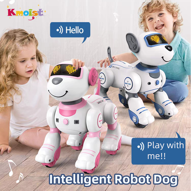 Intelligent Remote Control Robot Dog Electronic Stunt Voice Command Programmable Touch-sense Music Song Children