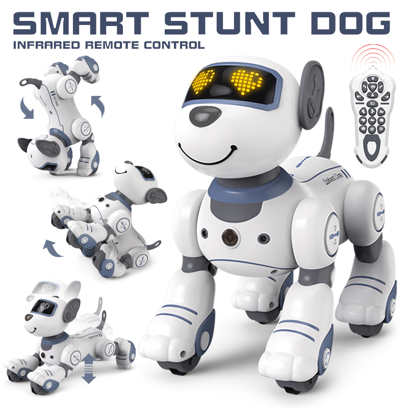 Intelligent Remote Control Robot Dog Electronic Stunt Voice Command Programmable Touch-sense Music Song Children