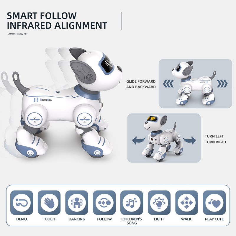 Intelligent Remote Control Robot Dog Electronic Stunt Voice Command Programmable Touch-sense Music Song Children - Image 3