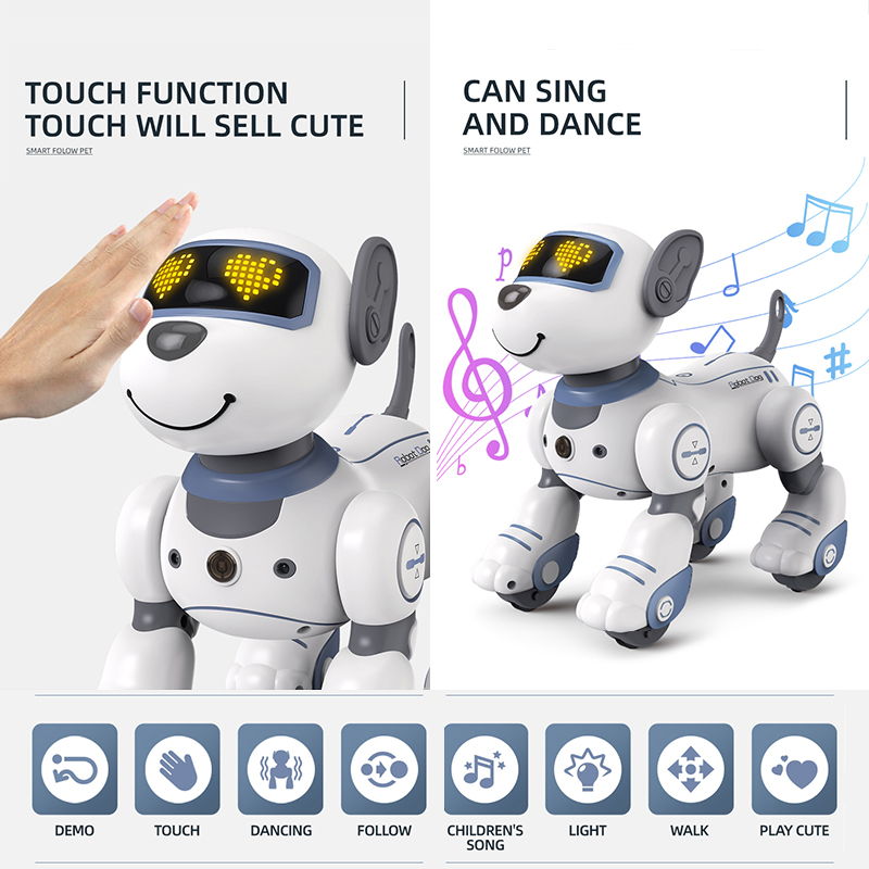 Intelligent Remote Control Robot Dog Electronic Stunt Voice Command Programmable Touch-sense Music Song Children - Image 4
