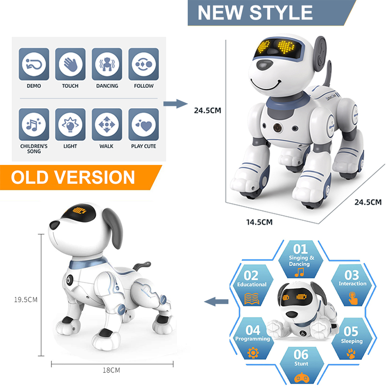 Intelligent Remote Control Robot Dog Electronic Stunt Voice Command Programmable Touch-sense Music Song Children - Image 6