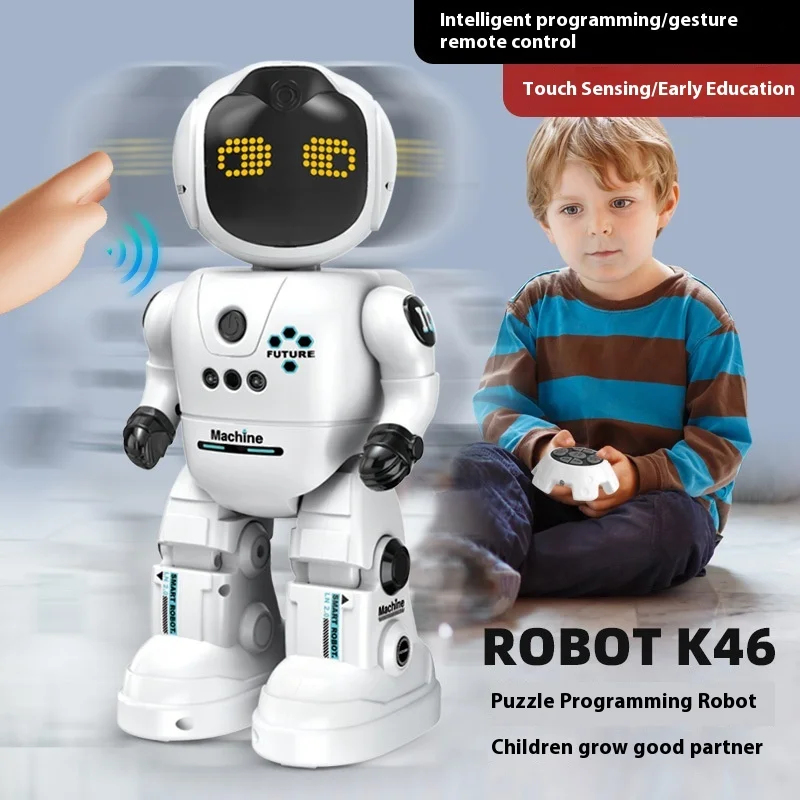 Le Neng K46  Programming Robot Early  AI  Interactive Companion Remote Control Toy Singing Dancing Robot