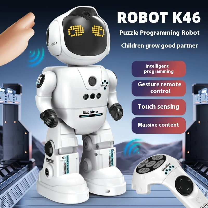 Le Neng K46  Programming Robot Early  AI  Interactive Companion Remote Control Toy Singing Dancing Robot - Image 6
