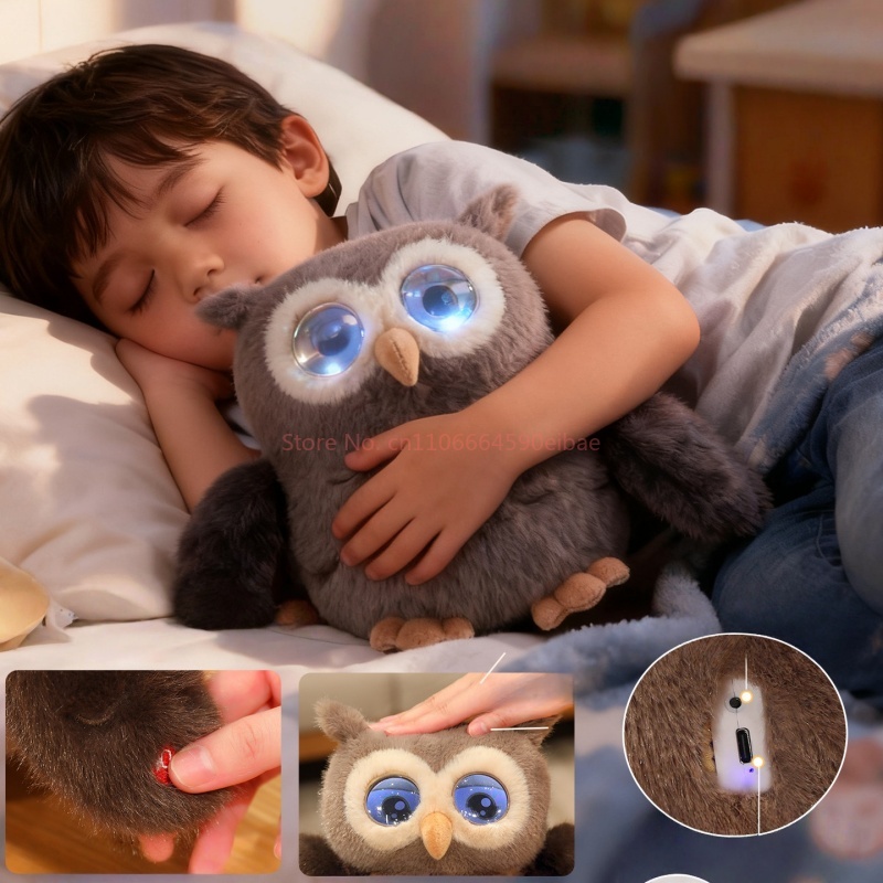 New 100%Genuine Ai Intelligent Toy Overseas Edition Voice Conversation Owl Double Eyed Emotions Wifi Interaction Accompany Doll - Image 4