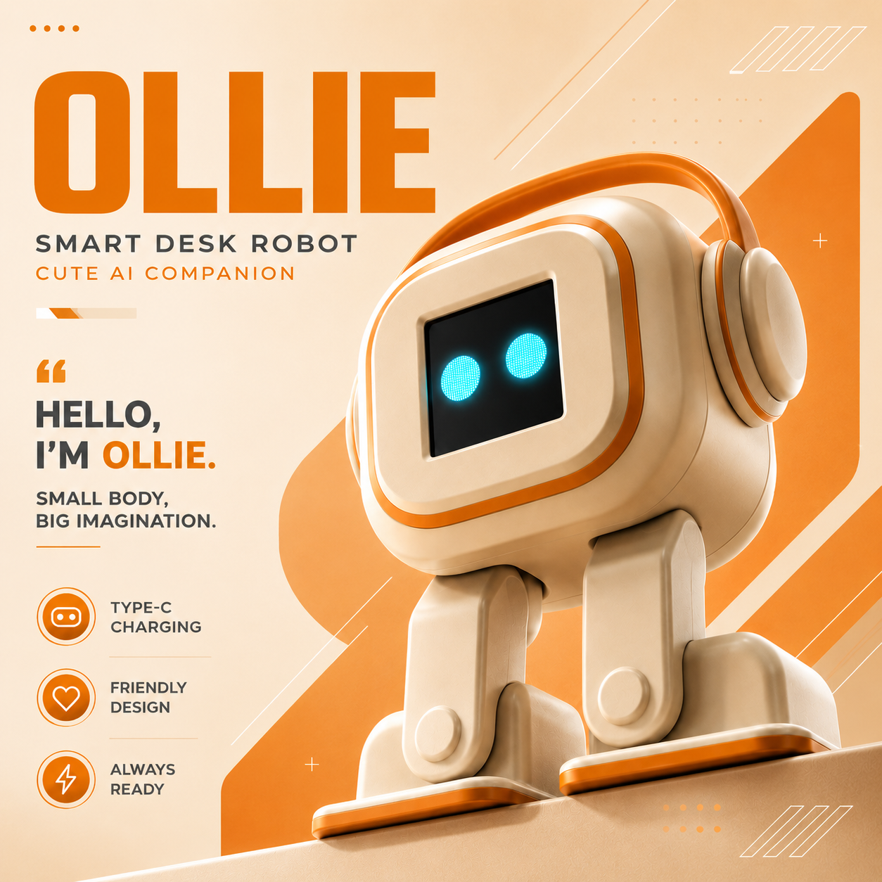 New AI Robot | Smart Chatbot, Voice Interaction, Emotional Companion, Singing & Dancing Desktop Toy Gift