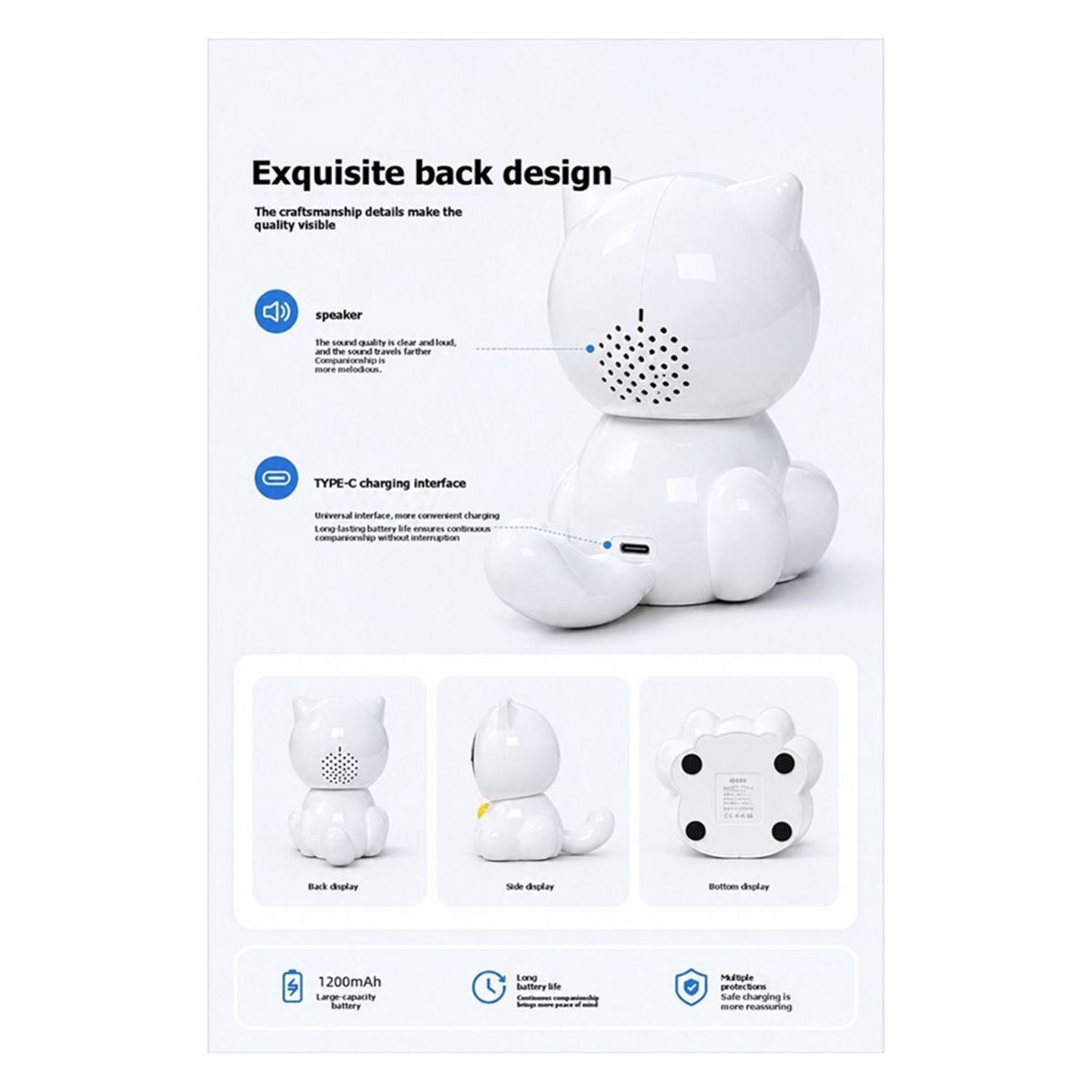 PHONE & GEAR Echo Ear AI Robot AI Companion Chatbot Emotional Interactive Companion Learning Education AI Assistant Gift for Child