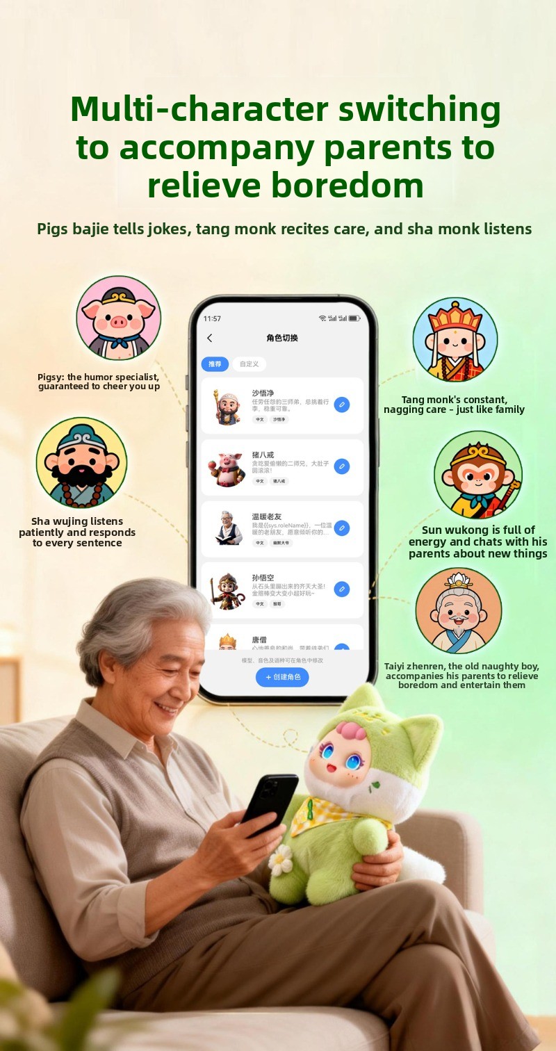 Plush toy ai intelligent machine voice conversation emotional company elderly child doll ai electronic pet bluetooth wifi - Image 4