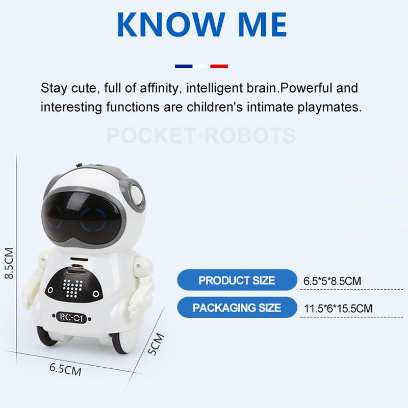 Pocket Robot Talking Interactive Dialogue Voice Recognition Record Singing Dancing Telling Story Mini Robot Toy - Image 5