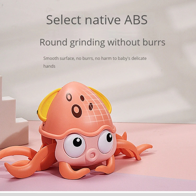 Rechargeable Dancing Squid with Light & Music & Induction Lying Flat, Electric Dancing Octopus Toddler Interactive Toy Gifts