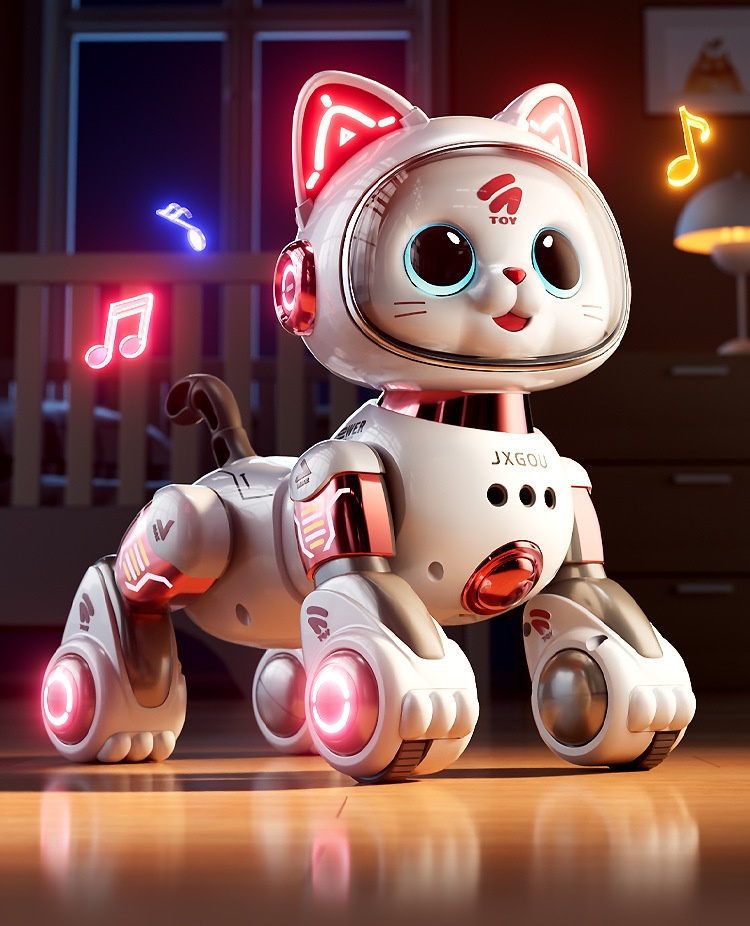 Remote Control Walking Robot Cat Toy, Electric Meowing Pet Gift for Boys Girls Kids Birthday Christmas