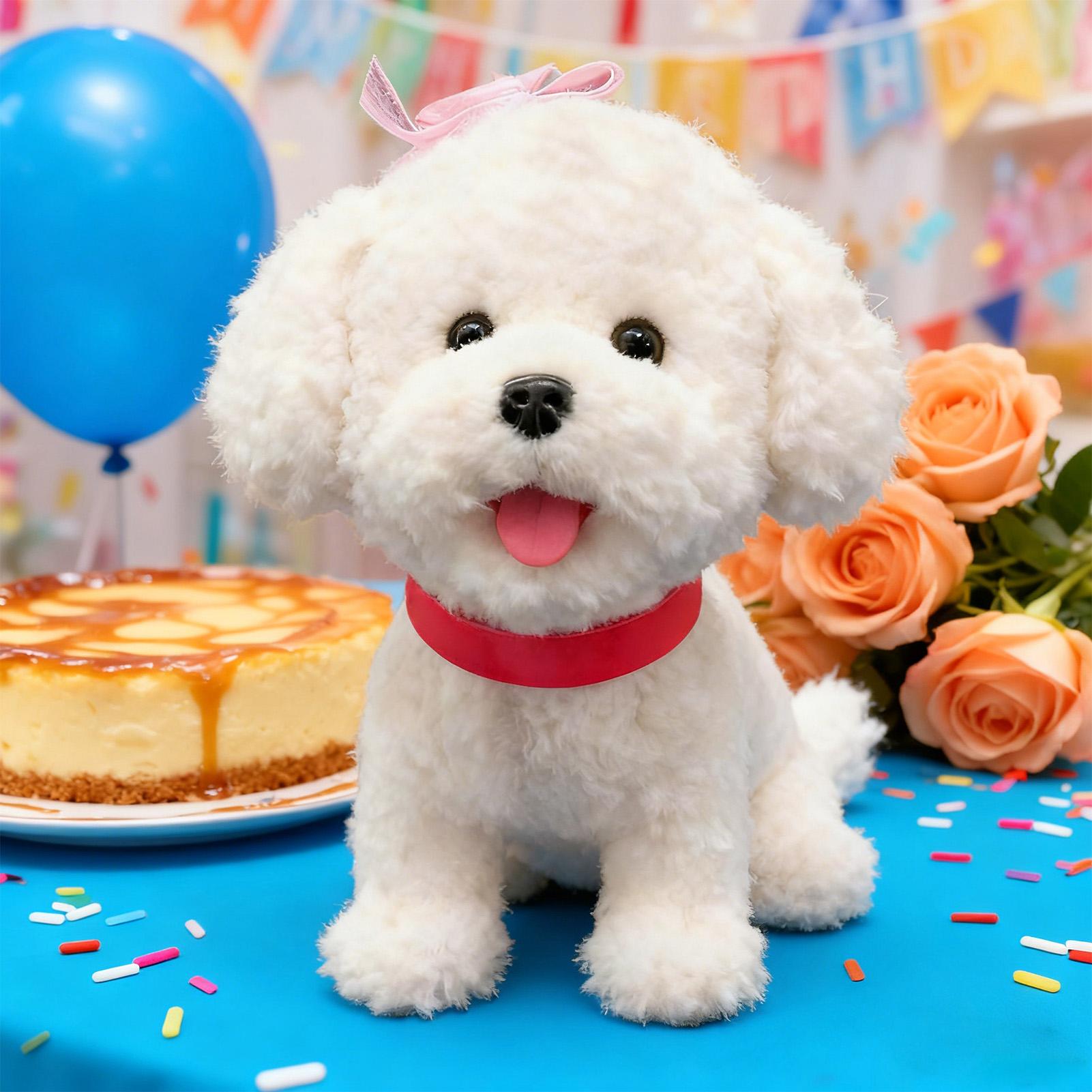 Simulation Electronic Pet Dog Toy Walking Interactive Dog Plush Doll Toys Touch Sensing Ai Robot Dog With Voice Mimic Gift