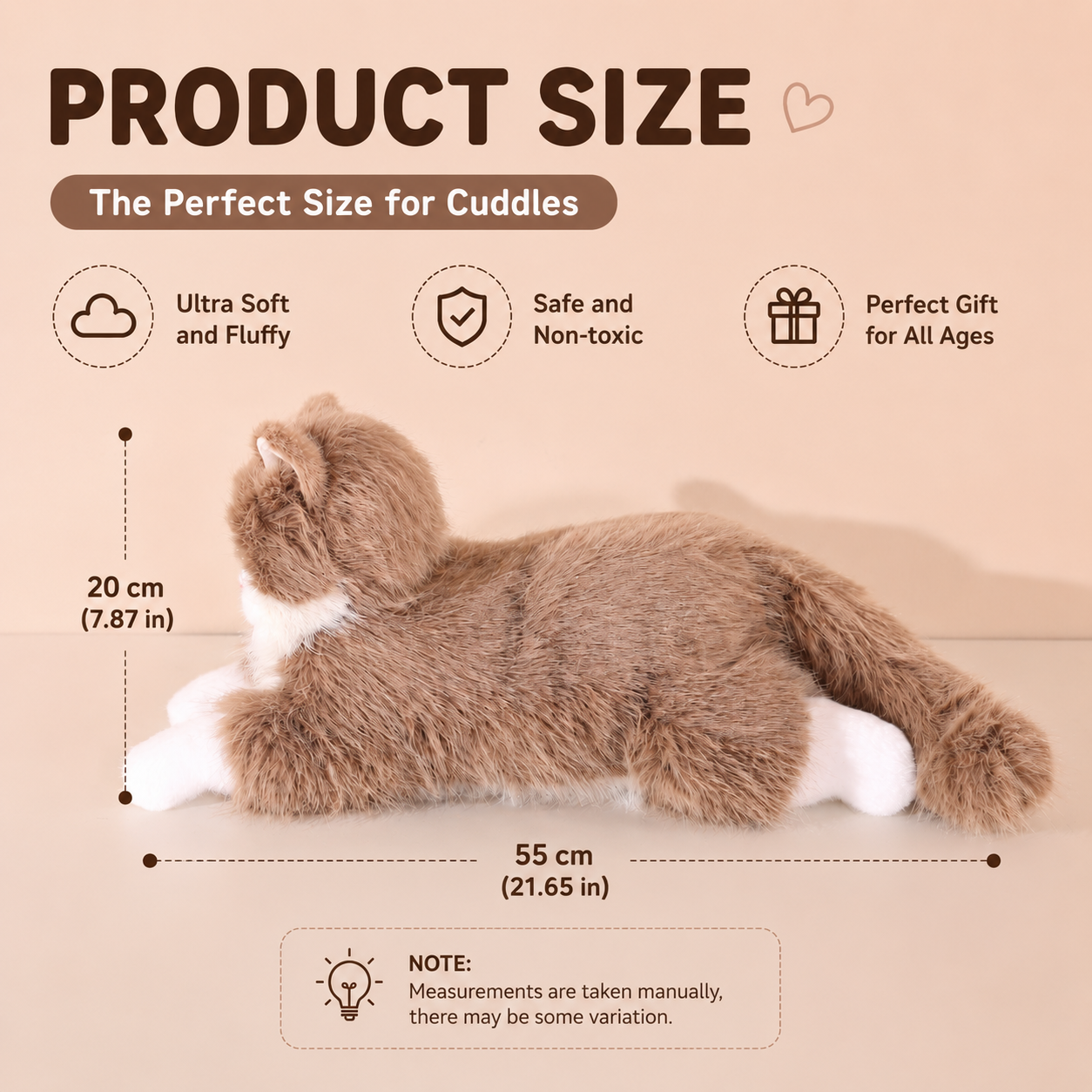 Simulation Plush Cat Toy Realistic Long Fur Kitten Doll Soft Stuffed Animal Cat Pillow Home Decoration Gift for Kids Girls - Image 3
