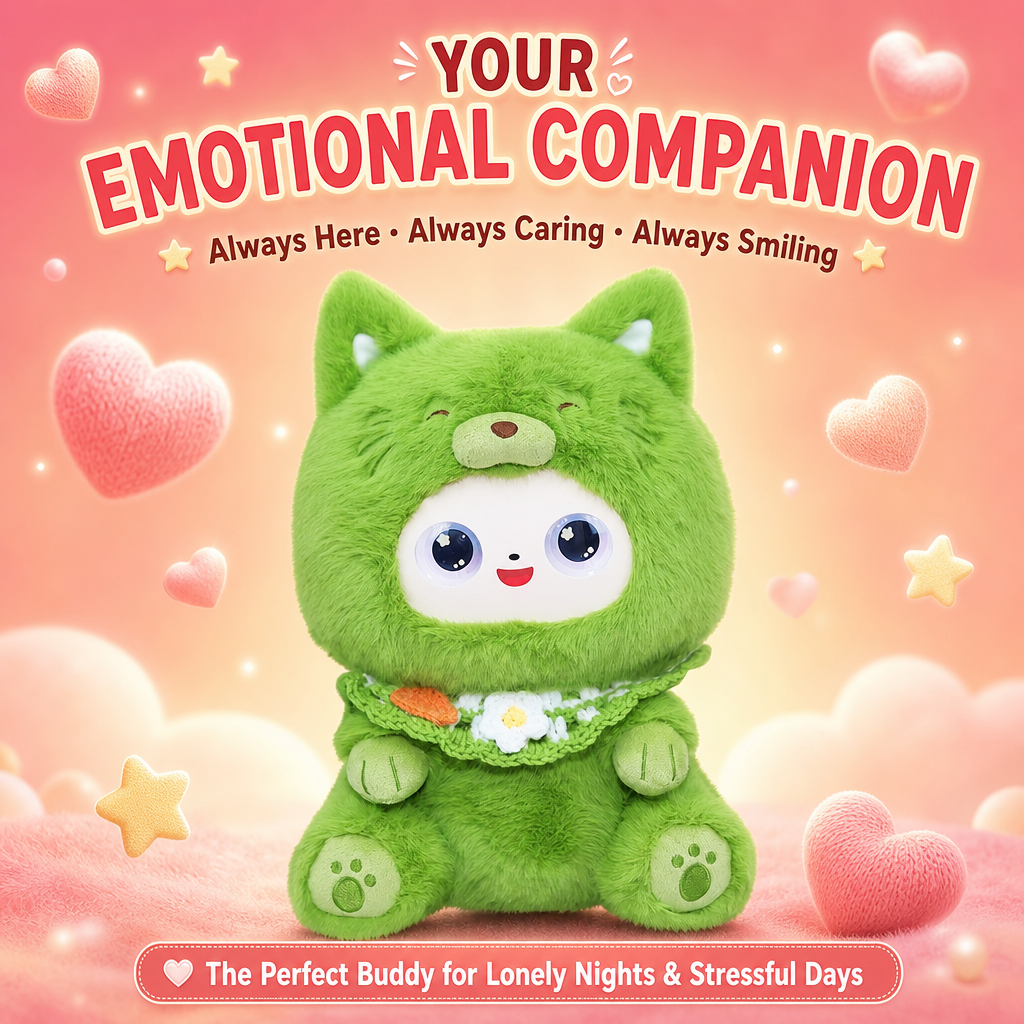 Smart AI Plush Companion Robot Cat Doll Emotional Interaction Talking Electronic Pet Toy 4 Colors Ready To Ship Holiday Present