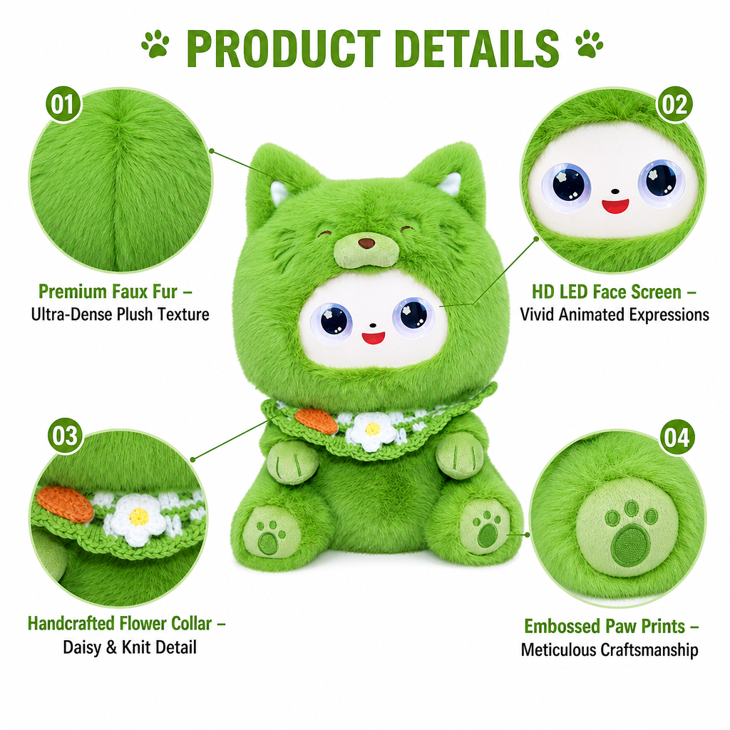 Smart AI Plush Companion Robot Cat Doll Emotional Interaction Talking Electronic Pet Toy 4 Colors Ready To Ship Holiday Present - Image 4