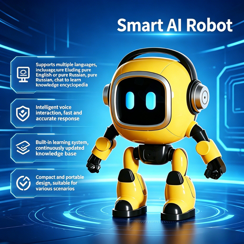 Smart AI Robot Intelligent Voice Control Interactive Companion Robot Support Multiple languages Learning Interactive Robot