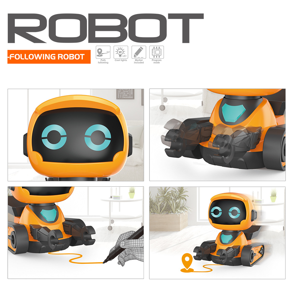 Smart Robot Toy For Early Education Track Drawing Cute Fun Sound Effect Children - Image 3