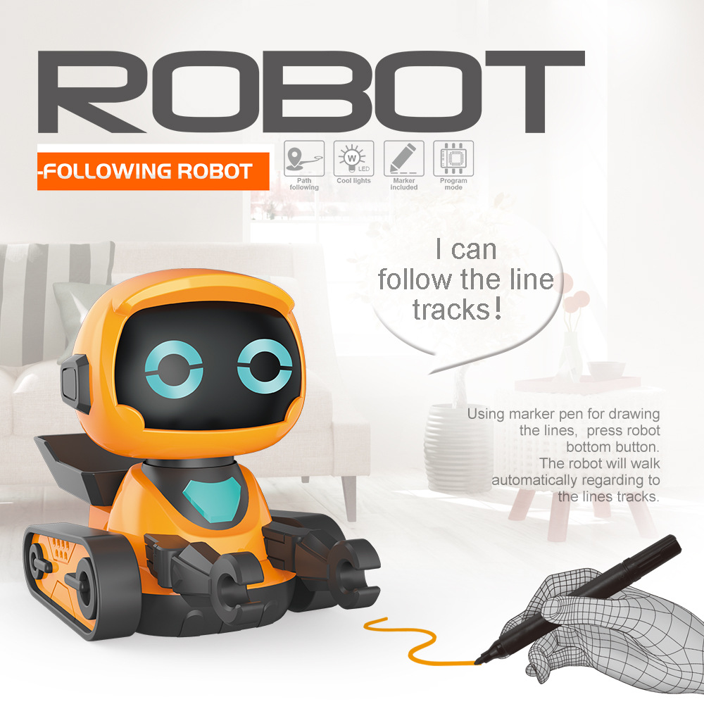 Smart Robot Toy For Early Education Track Drawing Cute Fun Sound Effect Children - Image 4