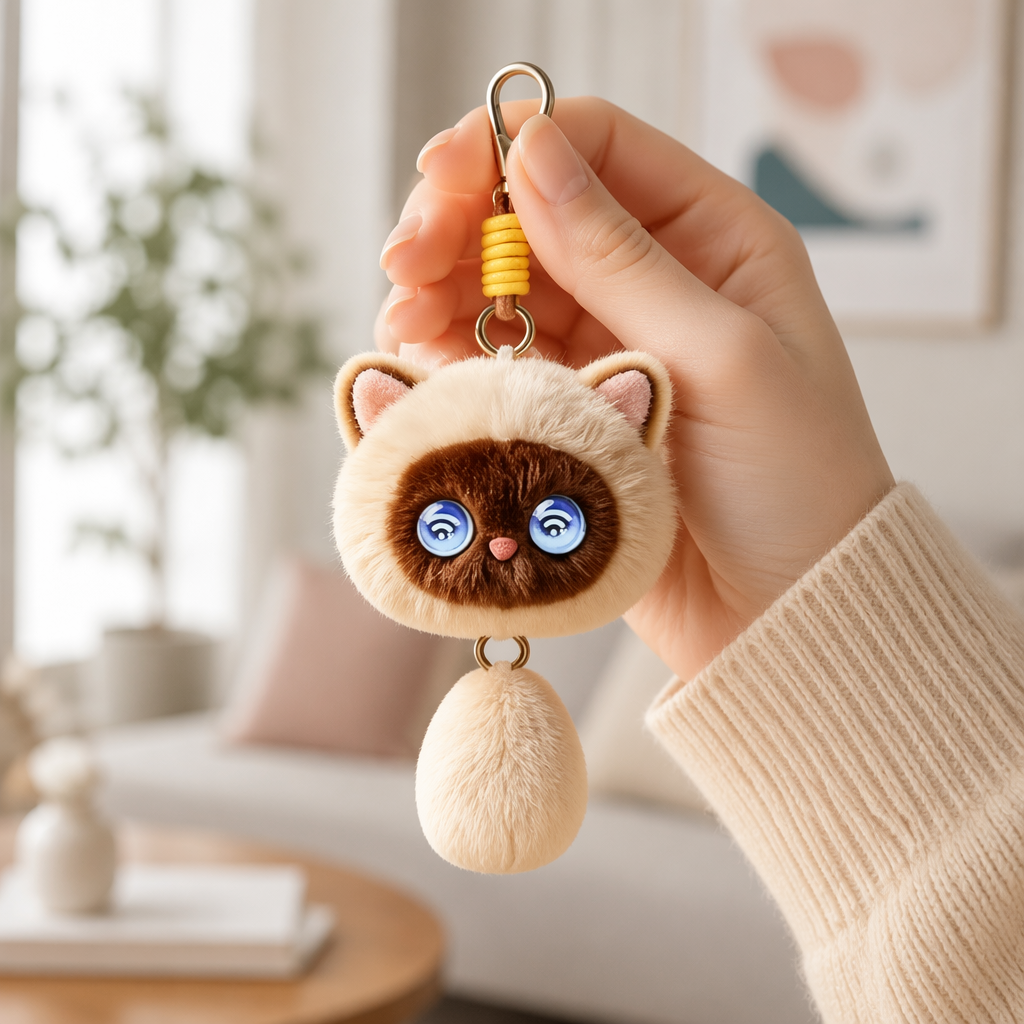 Smart Voice Recognition AI Cat Plush Pendant Emotional Interaction Companion Robot Soft Fluffy Keychain Interactive Electronic - Image 3