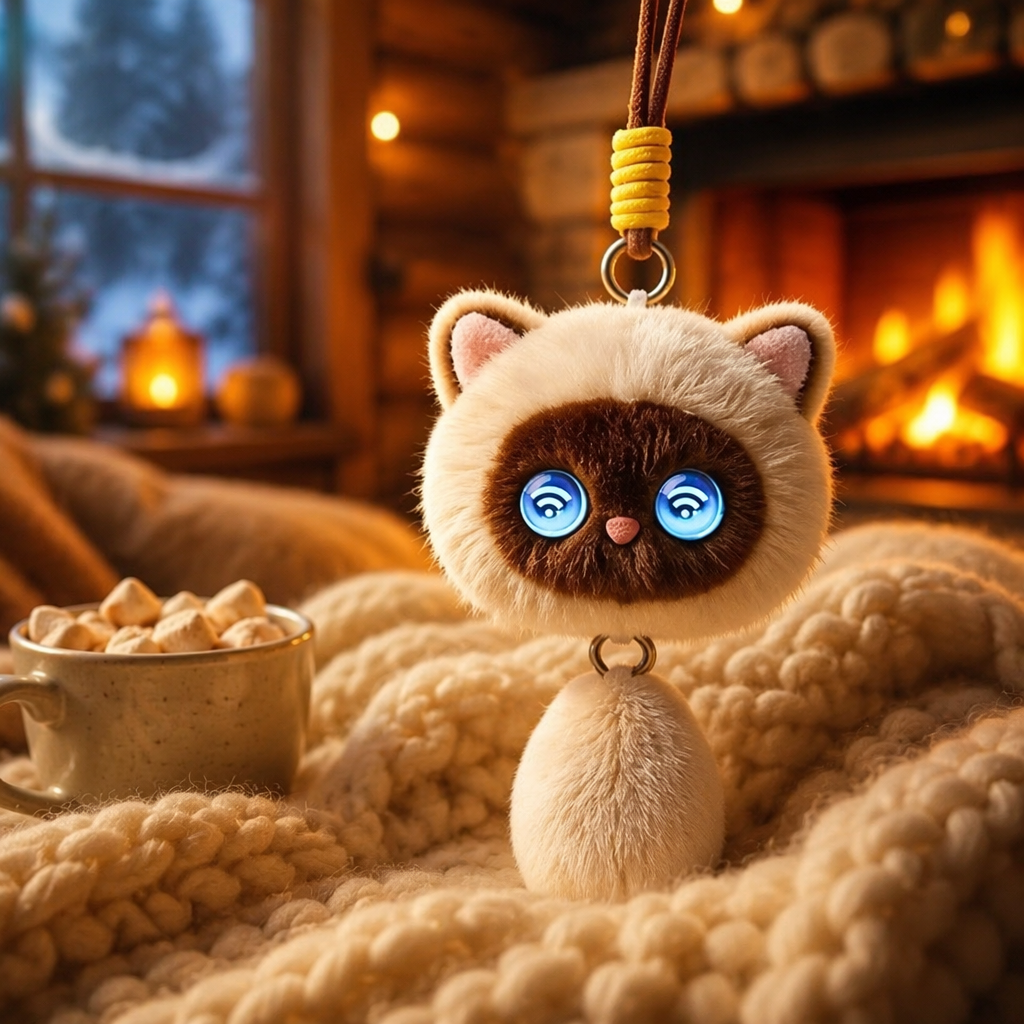 Smart Voice Recognition AI Cat Plush Pendant Emotional Interaction Companion Robot Soft Fluffy Keychain Interactive Electronic - Image 4