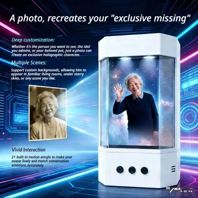 XIAOZHI Customizable 3D Bionic AI Hologram Robot Chamber Interactive Emotional Companion With Custom Character For Home Comfort