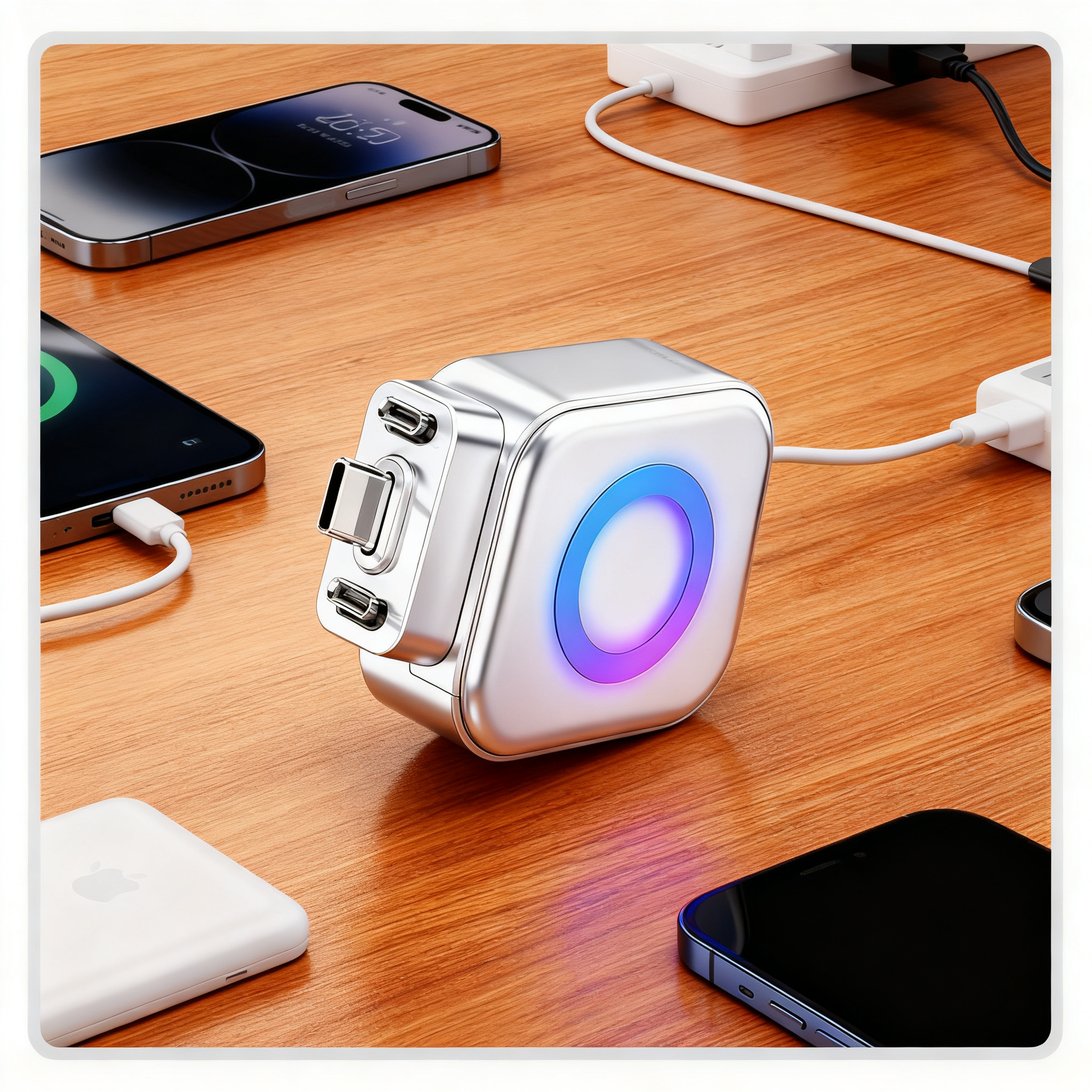 1/2 PCS Mart Auto Stop Charging Separator AI Recognition Fully Charged Automatic Cut Off Device USB Charging Safety Protector Adaptor