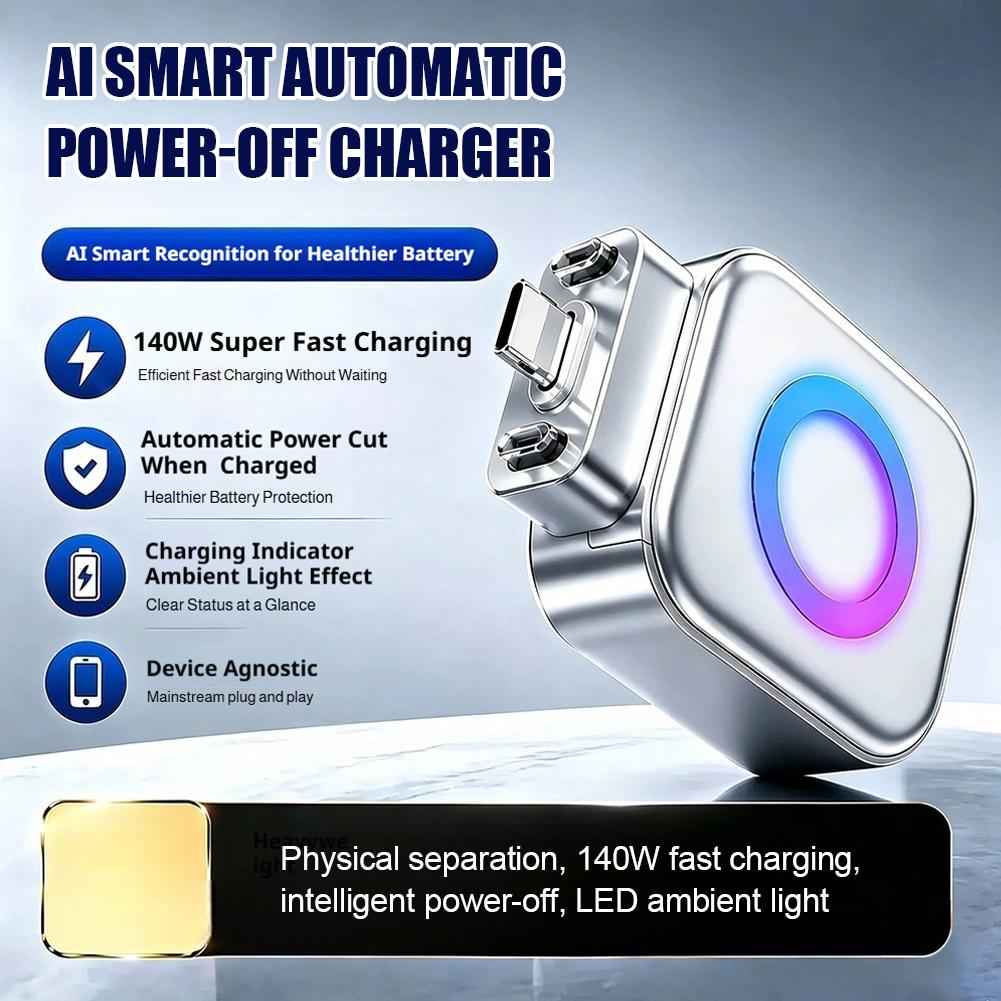 1/2 PCS Mart Auto Stop Charging Separator AI Recognition Fully Charged Automatic Cut Off Device USB Charging Safety Protector Adaptor - Image 4