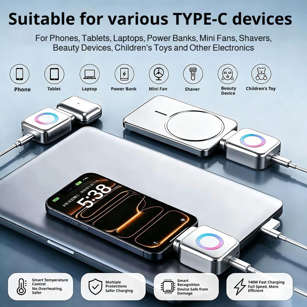 1/2 PCS Mart Auto Stop Charging Separator AI Recognition Fully Charged Automatic Cut Off Device USB Charging Safety Protector Adaptor - Image 5