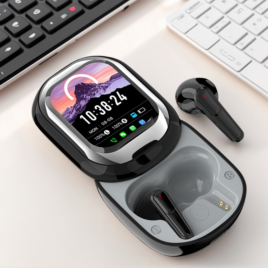 2025 new arrival AI translation slider wireless bluetooth headset slider design touch screen no delay noise reduction long battery - Image 4